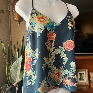 Floral V-Neck Socialite Tank Top